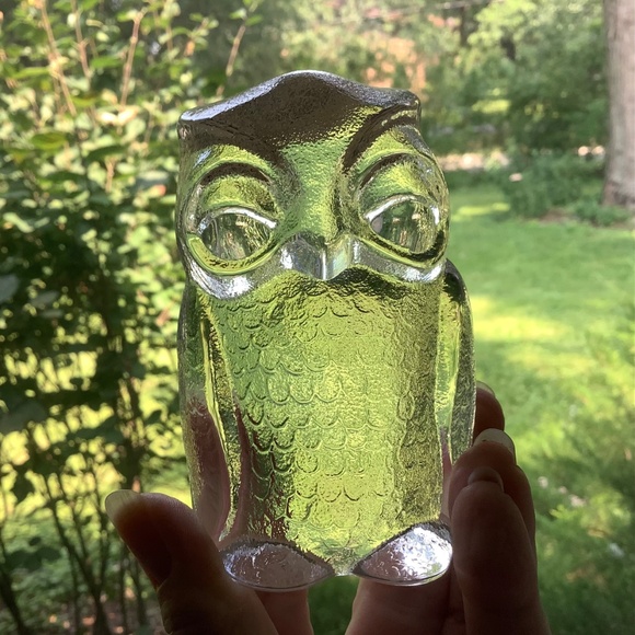 Nachtmann Riedel Bavarian Crystal 4" Owl Paperweight Clear Vintage - Picture 6 of 10